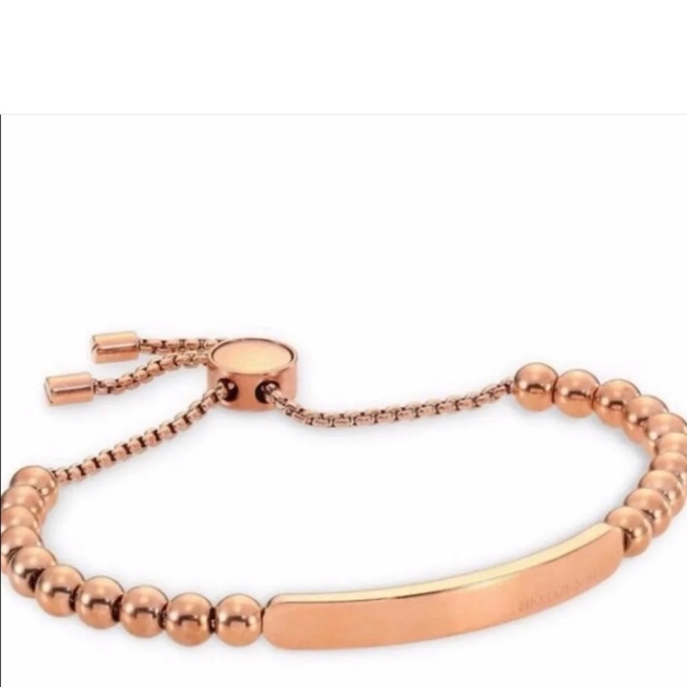 $88 Michael Kors Rose Nameplate Slider Adjustable